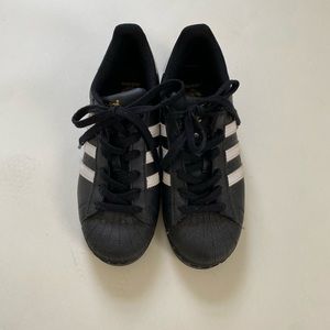 Adidas Superstar Shoes Black Size M6/W7